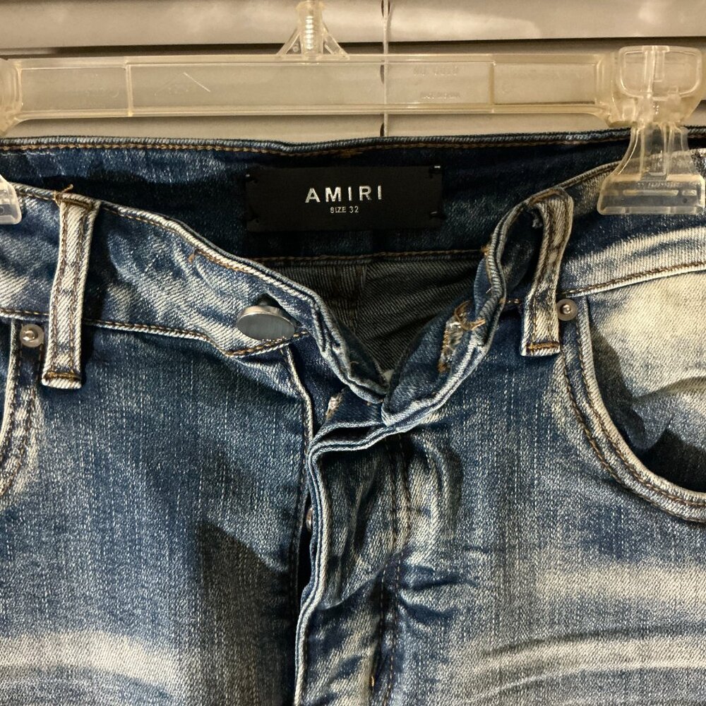 Light blue Amiri jeans "Cloud Patchwork" - image 9